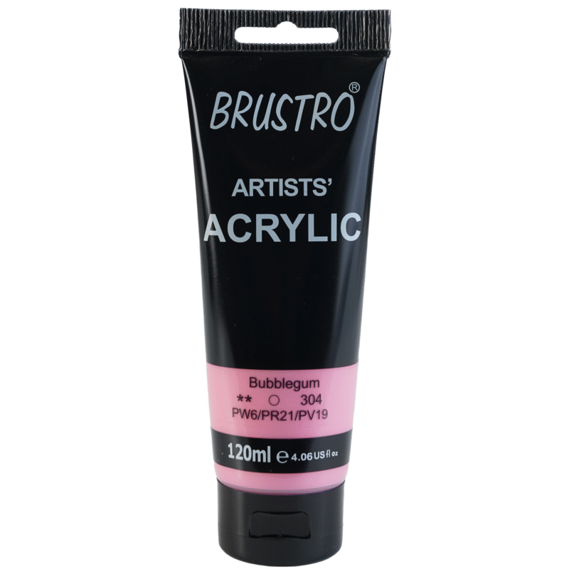 BRUSTRO Artists Acrylic 120ml Bubblegum (Pastel Tone) - Image 3