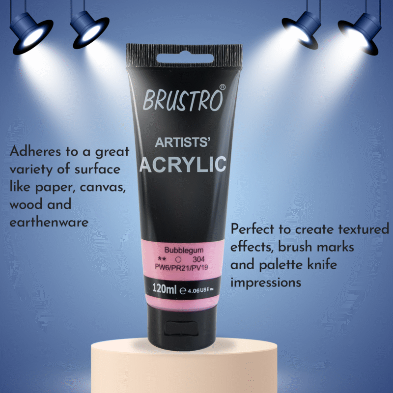 BRUSTRO Artists Acrylic 120ml Bubblegum (Pastel Tone) - Image 2