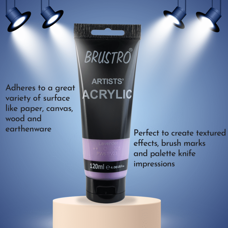 BRUSTRO Artists Acrylic 120ml Lavender (Pastel Tone) - Image 2
