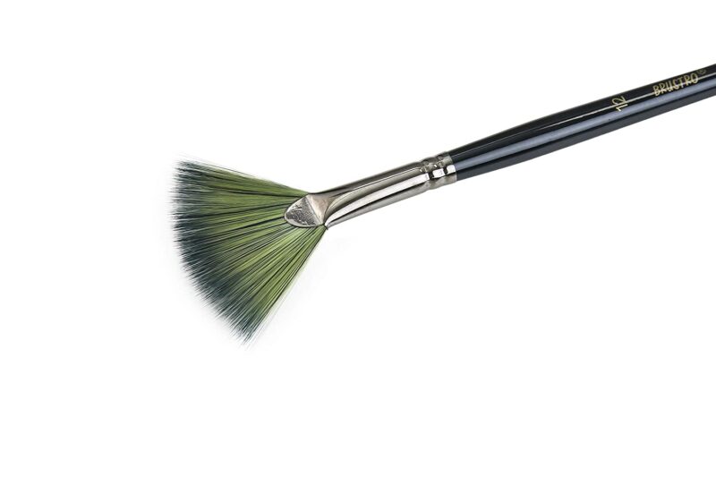 Brustro Artists Greengold Acrylic Brush Fan Series 1800 - Size - 12 - Image 2