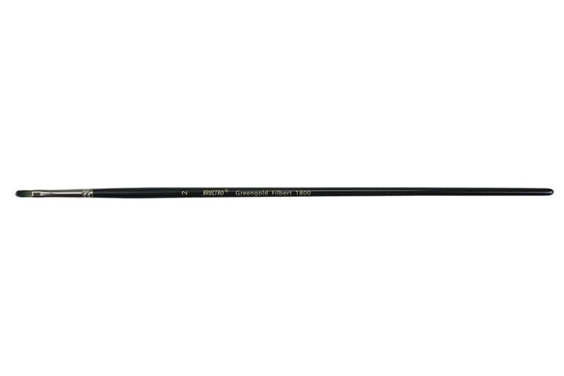 Brustro Artists Greengold Acrylic Brush Round Series 1800 - Size - 2 - Image 2