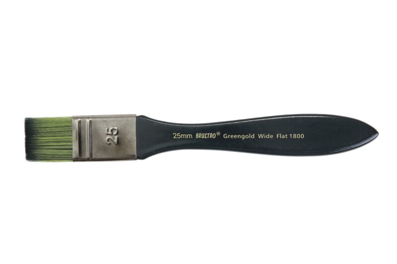 Brustro Artists Greengold Acrylic Brush Wide Flat Series 1800 - Size - 25MM - Image 2