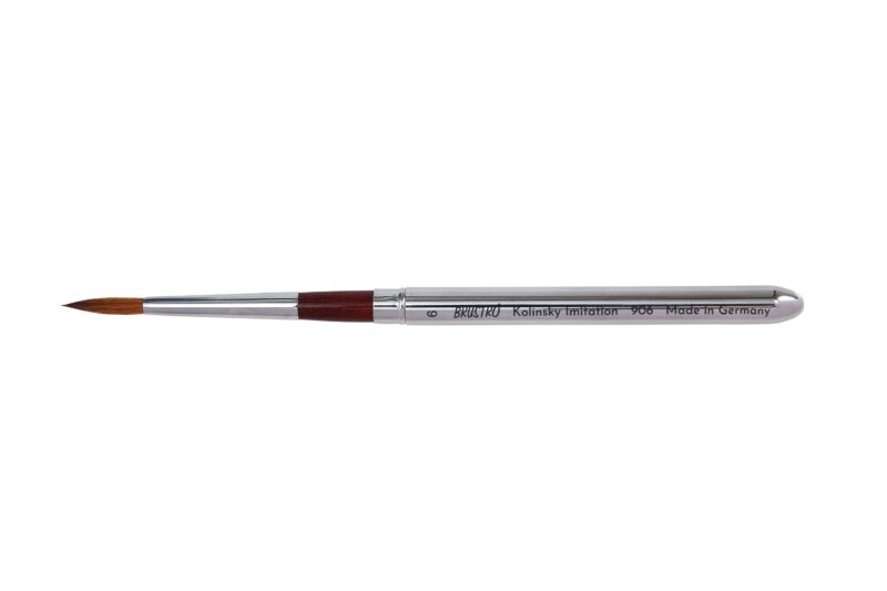 Brustro Kolinsky Imitation Watercolour Travel Brush Round Size 6 - Image 2