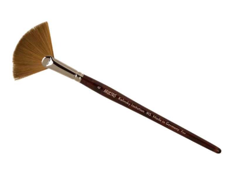 Brustro Kolinsky Imitation Watercolour Fan Brush Size 6 - Image 2