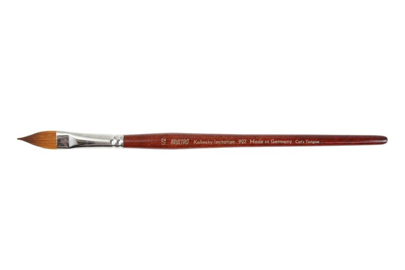 Brustro Kolinsky Imitation Watercolour Cat's Tongue Brush Size 1/2" Inch - Image 2