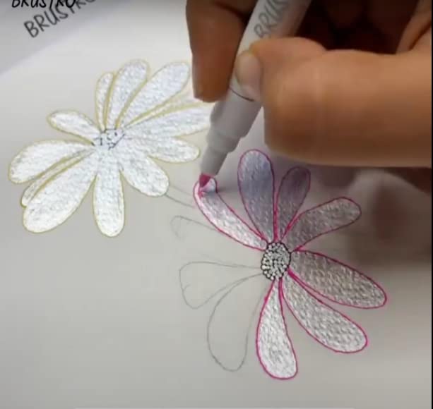 BRUSTRO Self Outline Metallic Marker Set Of 8 - Image 4