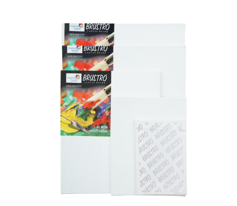 BRUSTRO Artists ’ Acrylic Colour Set of 24 with Gold Taklon Brush Set of 10 and 5 Canvas Boards (4x6, 6x8, 8x10, 10x12, 10x14) - Image 8
