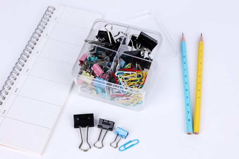 BRUSTRO Assorted Clip Box | Includes 120 Paper Clips-28mm & 56 Binder Clips (25mm- 6 pcs| 19mm- 15 pcs| 15mm- 35pcs) | Home, Office, Stationery use, Ideal for Students and Adults, Reusable, Flexible - Image 11