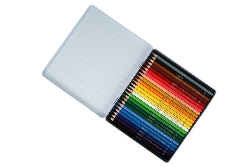 BRUSTRO Artists Colour Pencil | Set of 24 (in an Elegant tin Box) | Ideal for Students,Adults, Bright,Vibrant shades,Break & Fade resistant, DIY Art,Highly Pigmented, School, Portrait, Coloring - Image 2