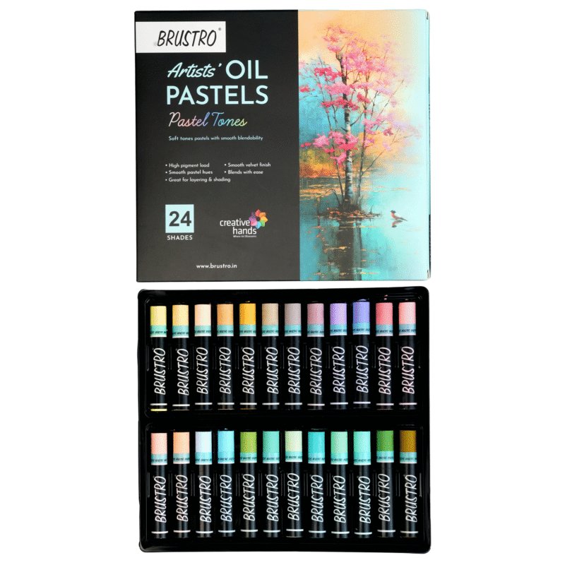 BRUSTRO Artist Oil pastel set of 24 (Pastel Tones) - Image 5