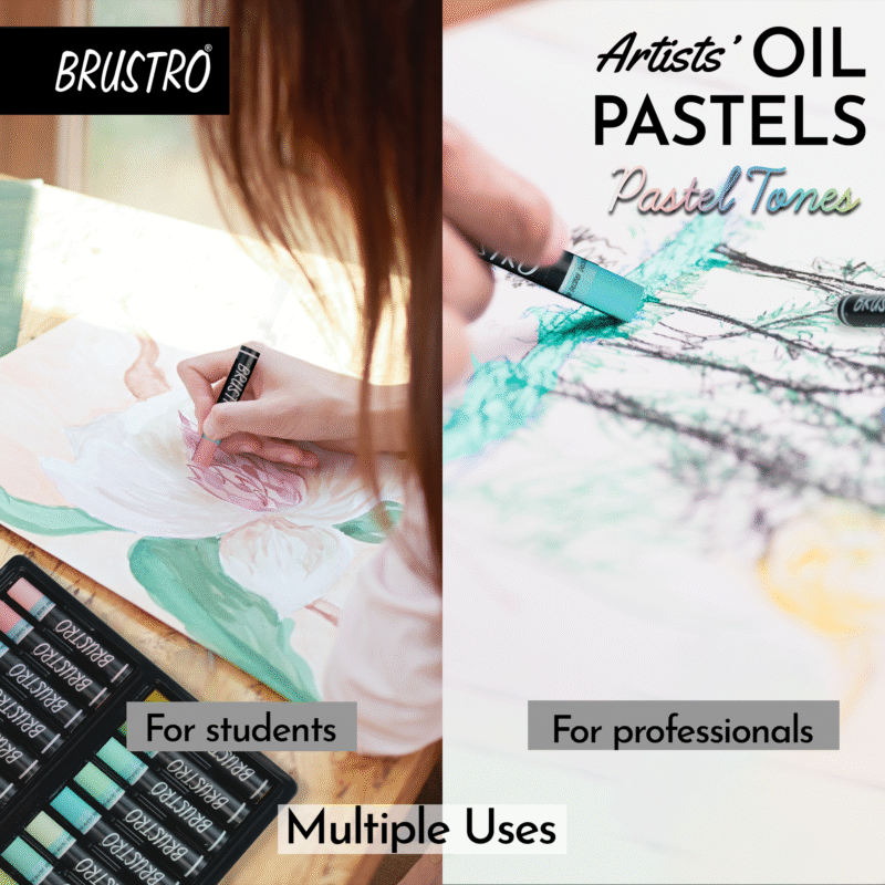 BRUSTRO Artist Oil pastel set of 24 (Pastel Tones) - Image 6