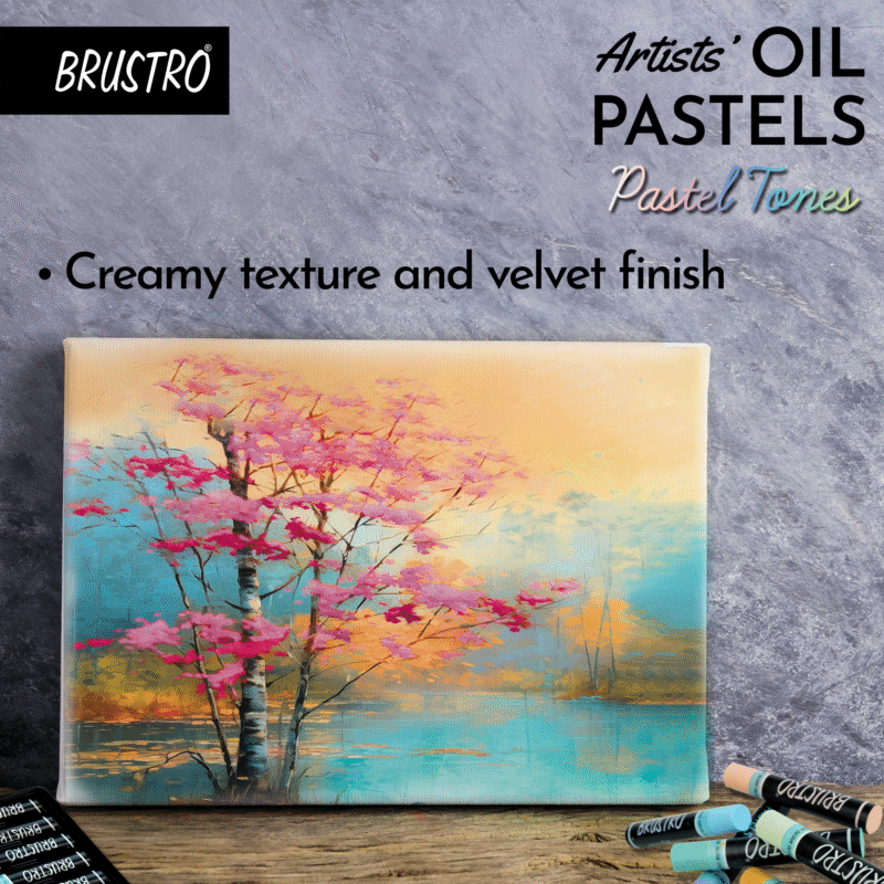 BRUSTRO Artist Oil pastel set of 24 (Pastel Tones) - Image 3