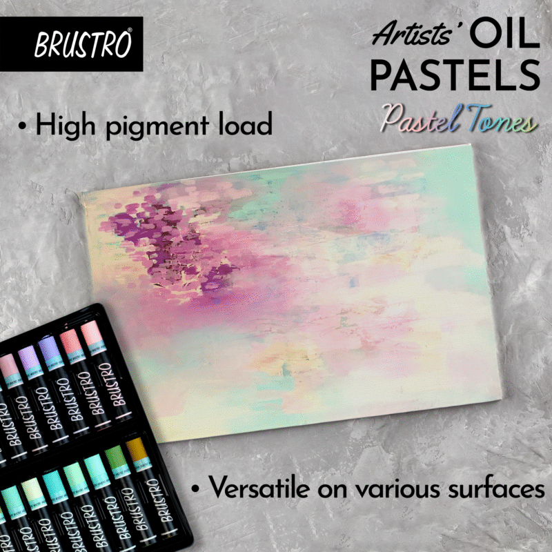 BRUSTRO Artist Oil pastel set of 24 (Pastel Tones) - Image 8