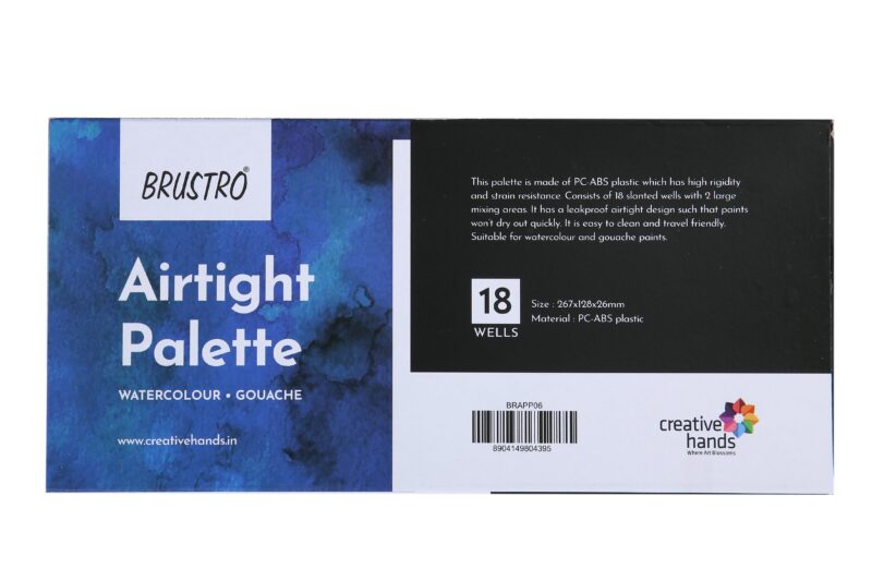 BRUSTRO Artists’ AIRTIGHT Palette 18 Wells with a Removable Clear Tray - Image 2