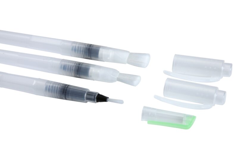 Brustro Aqua Squeeze Leak Proof Watercolour Brush Pen Flat, Small,Medium,Large (Assorted) - Pack of 3 - Image 7