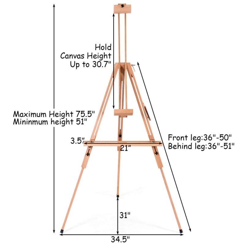 Brustro Artists' Sketching Tilted Wooden Easel Heavy - Image 3