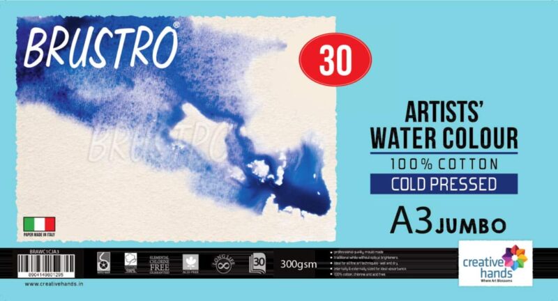 Brustro Artists' WC 100% Cotton CP 300gsm Jumbo - A3 (30 Sheets) - Image 3