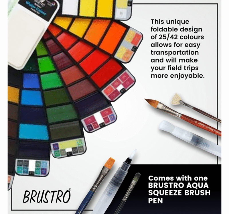 Brustro Artists ’ Watercolour Pan (Set of 42) with its Paper, 14 X 21 cm. - Image 8