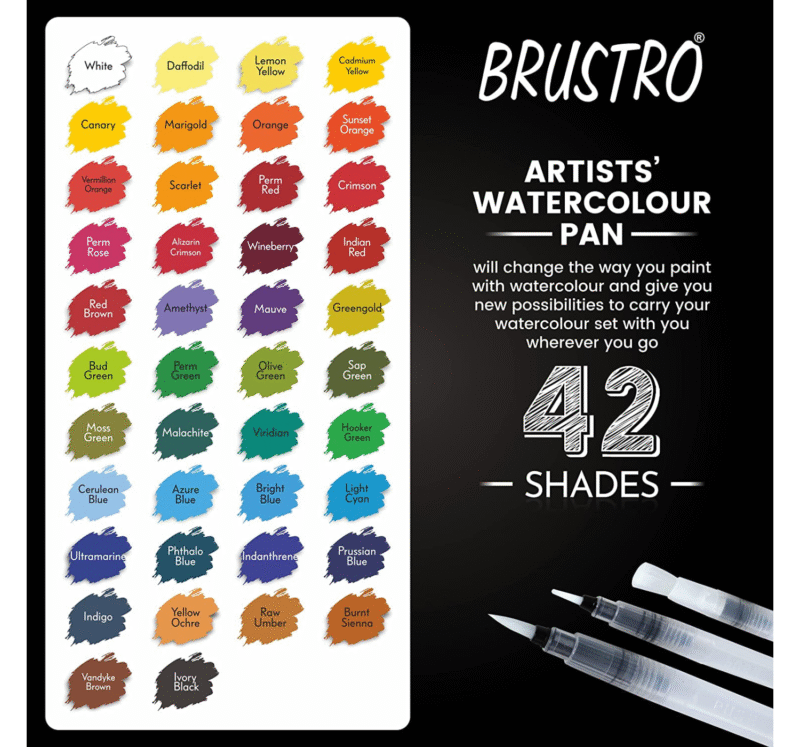 Brustro Artists ’ Watercolour Pan (Set of 42) with its Paper, 14 X 21 cm. - Image 6