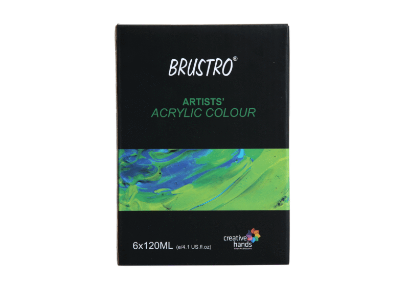 Brustro Artists' Acrylic 120ml, Pack of 6 Flourescent Shades - Image 3