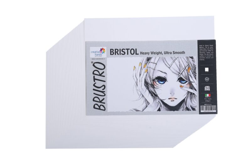 Brustro Artists Small Bristol Paper 250GSM - 50 Sheets. Size (Small) 10 cm X 14 cm - Image 4