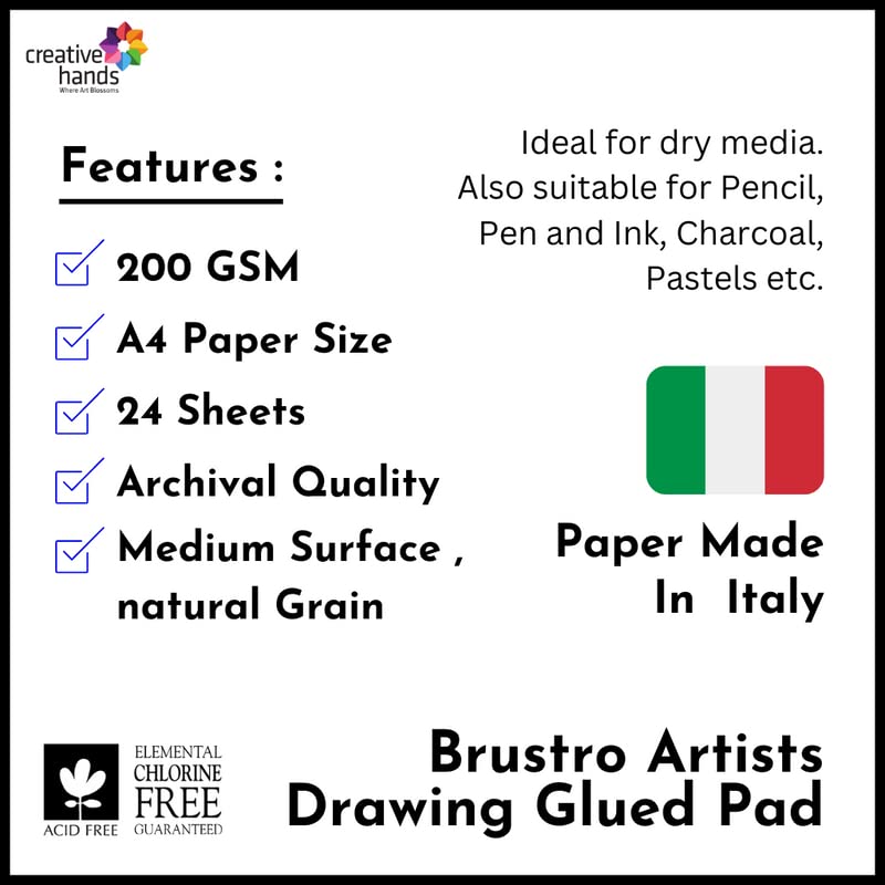 BRUSTRO Artists Colour Pencil Set of 72 (in Elegant tin Box) with Drawing Glued Pad - Image 2