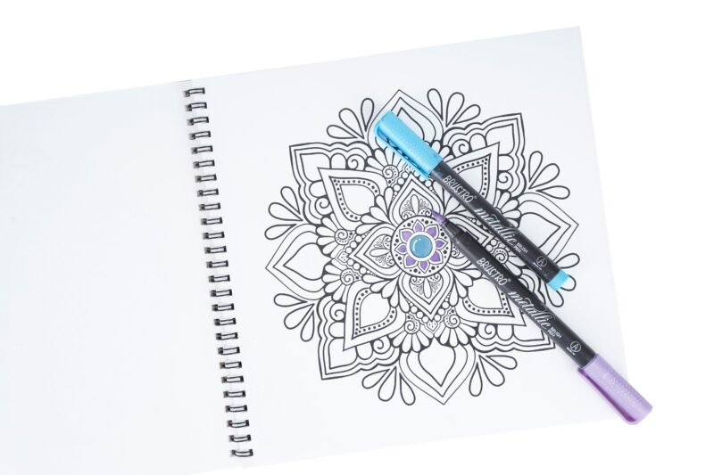 Brustro DIY Mandala Colouring Book 9” x9” 160gsm with 25 Art work - Image 4