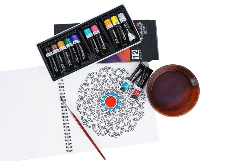 Brustro DIY Mandala Colouring Book 9” x9” 160gsm with 25 Art work - Image 2