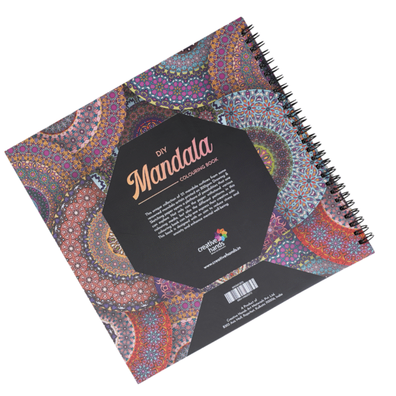 Brustro DIY Mandala Colouring Book 9"x9" 160 GSM 25 Perforated Sheets & Brustro Metallic Brush Pens - Soft Brush Tip for Calligraphy, Hand Lettering, Colouring, Card Making - Set of 10 Colors - Image 2