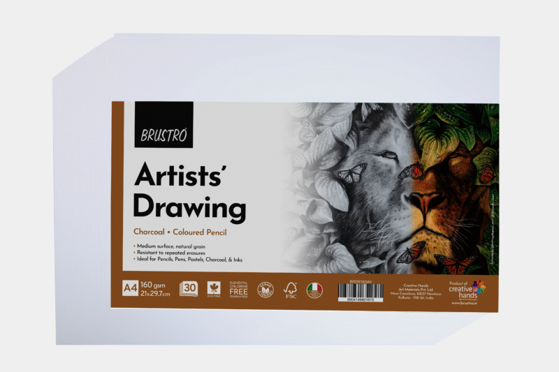 Brustro Artists Drawing Paper 160 GSM A5 Size, Pack of 60 Sheets - Image 5