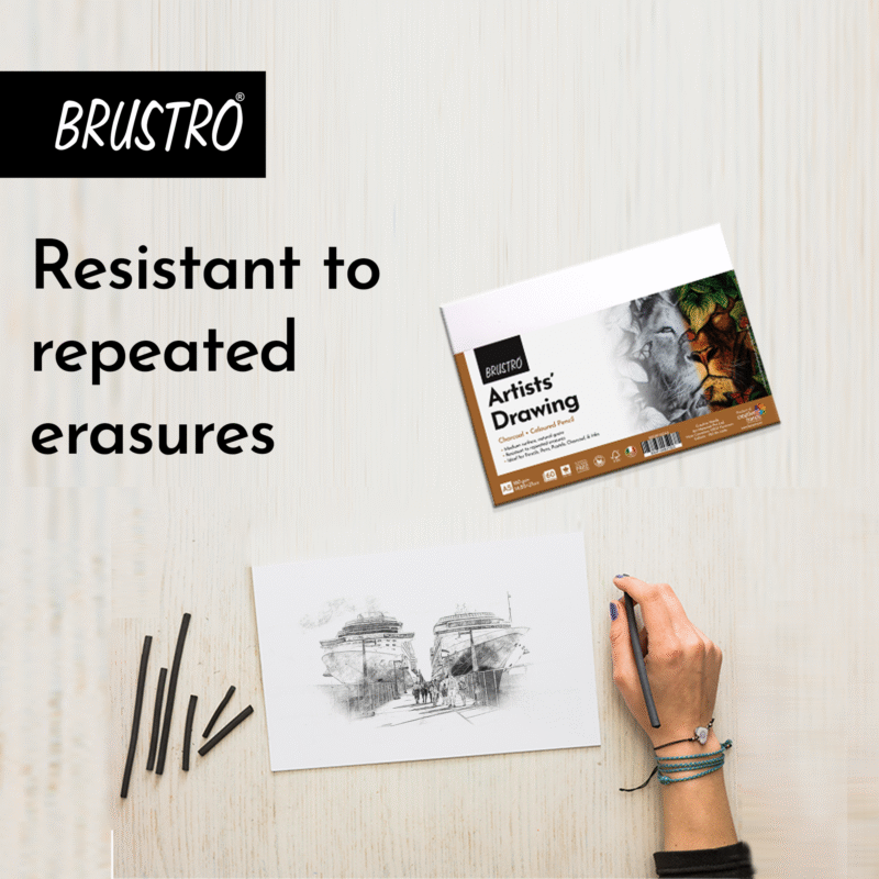 Brustro Artists Drawing Paper 160 GSM A5 Size, Pack of 60 Sheets - Image 4