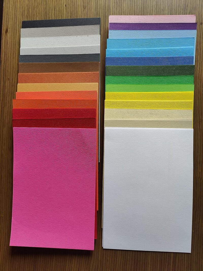 BRUSTRO Elle Erre Coloured Card Stock Craft Paper A5 Size, 220 GSM Assorted Colour, Pack of 24 Shades X 2 Sheets (Total 48 Sheets). - Image 3
