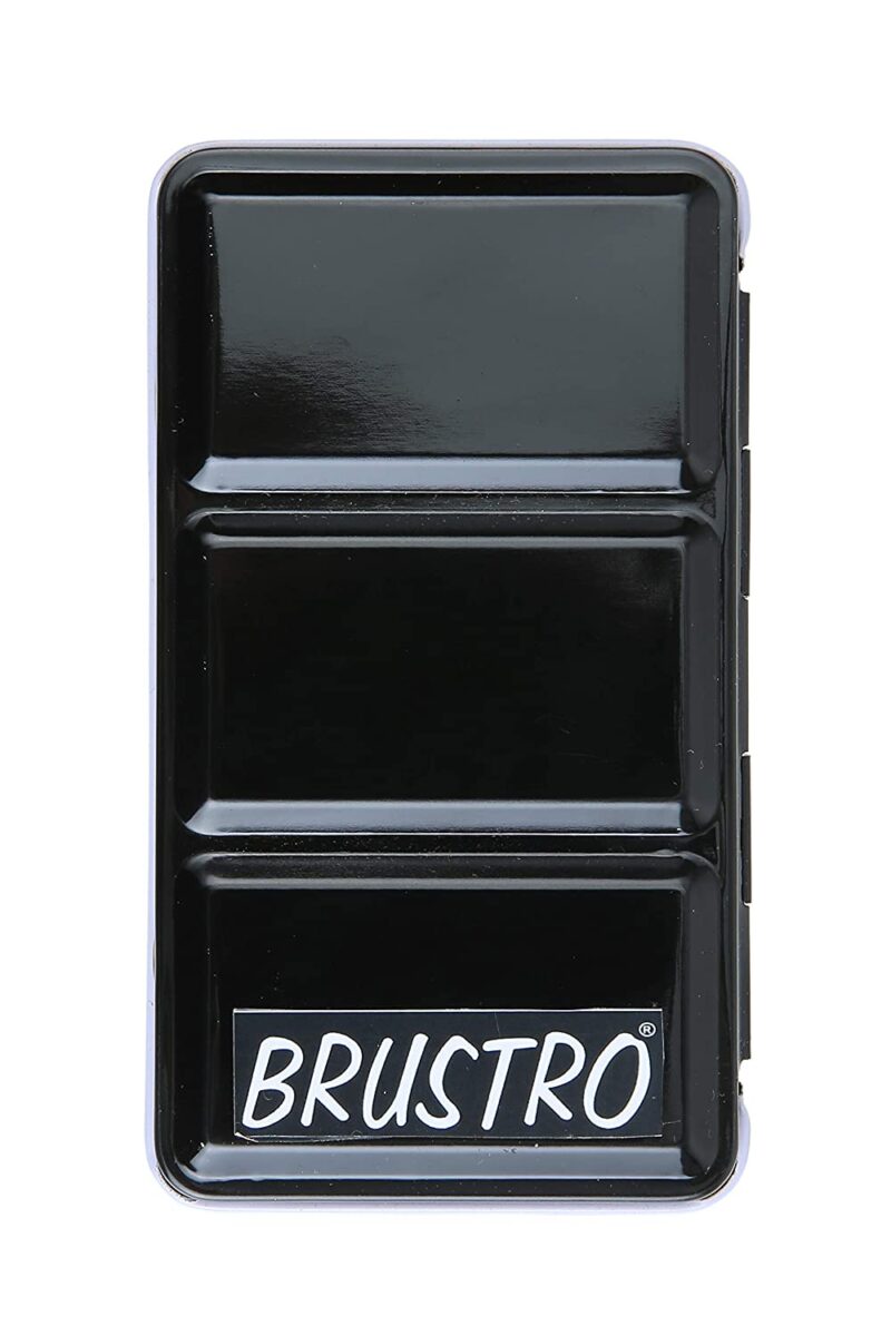 Brustro Empty Watercolour 12 Half Pan Metal Box (Pans Included) - Image 3