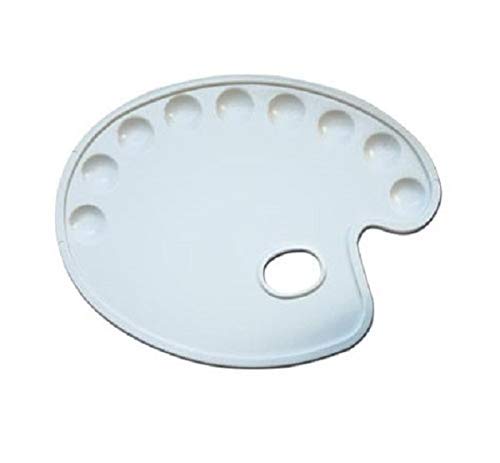 BRUSTRO Oval Shaped 9 Well Plastic Palette 21X28CM. (Pack of 2) - Image 5
