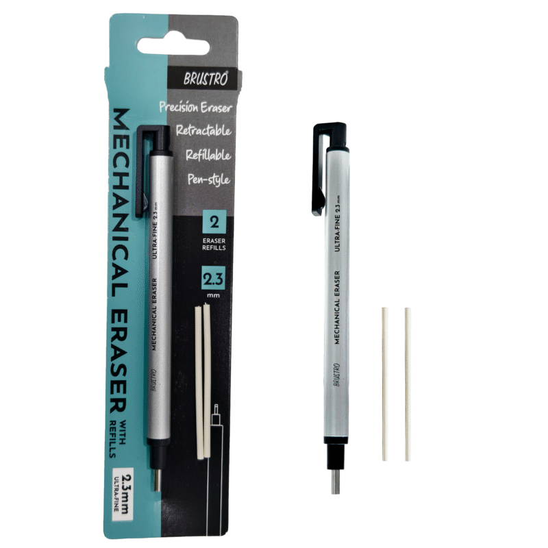 BRUSTRO Mechanical Precision Retractable Eraser | 2.3mm - Ultra-Fine Tip | Refillable, Perfect for Artists, Architects, Students, Professionals, Clean and Accurate Erasing. - Image 6
