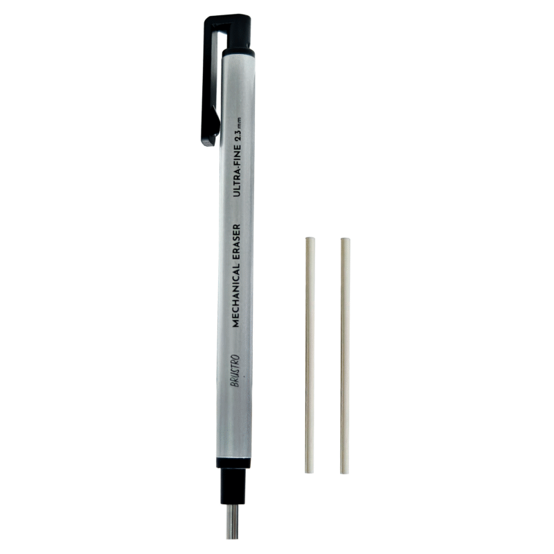 BRUSTRO Mechanical Precision Retractable Eraser | 2.3mm - Ultra-Fine Tip | Refillable, Perfect for Artists, Architects, Students, Professionals, Clean and Accurate Erasing. - Image 2