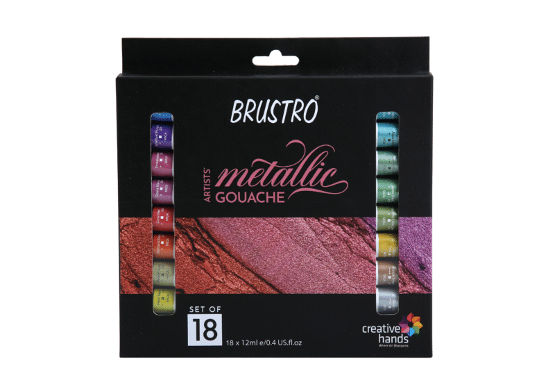 Brustro Artists' Metallic Gouache Set of 18x12ml - Image 7
