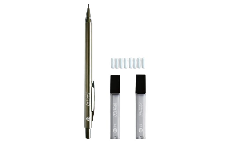 BRUSTRO Mechanical Pencil Set | HB-20 leads, 2B-20 leads,Spare eraser 8 units|Tip size 0.7 mm | Ideal for Students,Adults, Home, School, Office, Stationery Use |Writing, Sketching, Drawing,Mandala Art - Image 2