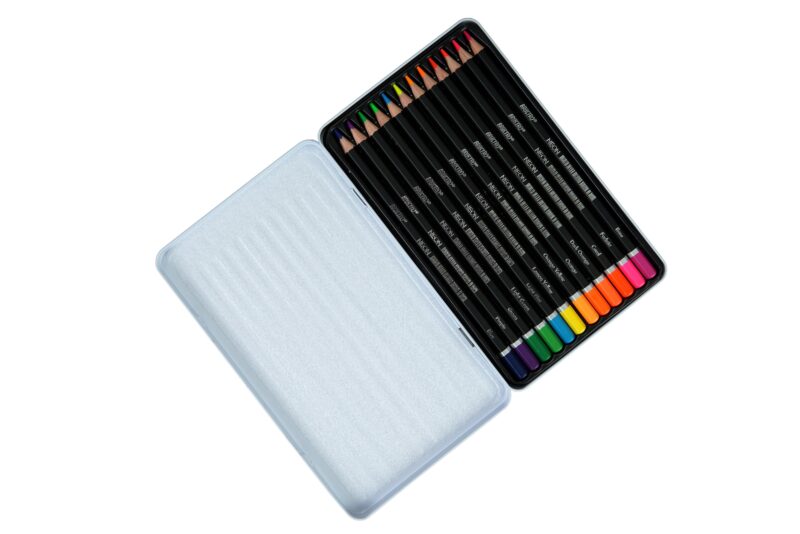 Brustro Neon Pencils Set of 12 (in Elegant tin Box) - Image 7