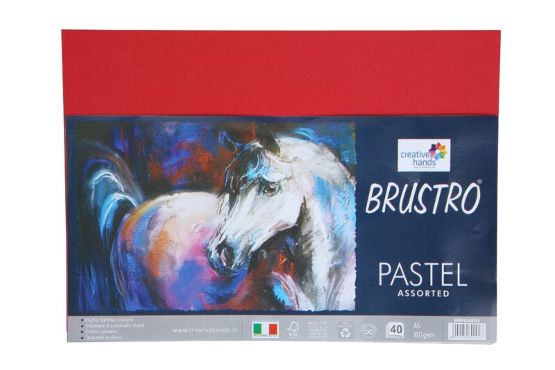 Brustro Artists Pastel Papers 160 GSM A5 Bright & Soft Shades Assorted (40 Sheets) - Image 2