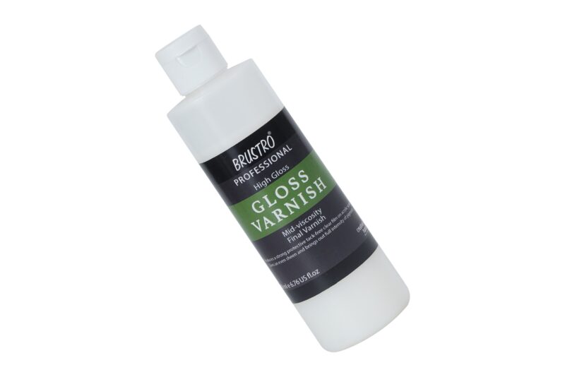 Brustro Artist's Varnish | High Gloss Finish |200ml| Apply with Brush |Perfect Coating on Acrylic Painting,Non-yellowing,Transparent,Canvas,Paper, Artwork Protection.