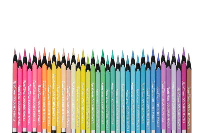 BRUSTRO Artist's  Coloured Pencils Pastel Tone Set of 36 (in elegant tin box) - Image 3