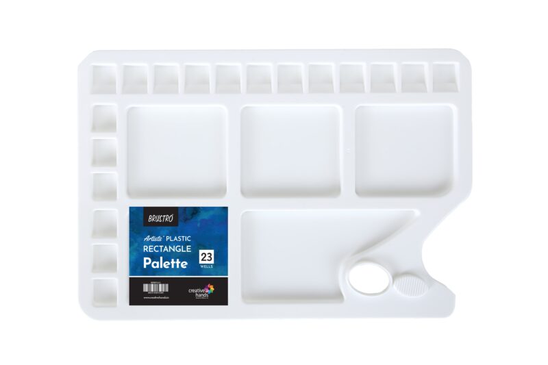 Brustro Rectangle 23 Well Plastic Palette 34.5X23.5CM - Image 2