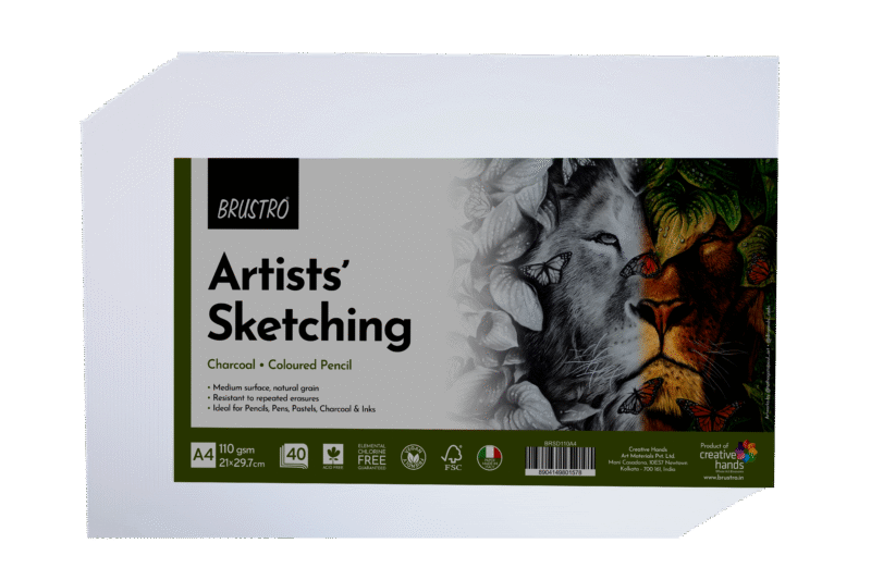 Brustro Artists Sketching Paper 110 GSM A4 Size, Pack of 40 Sheets