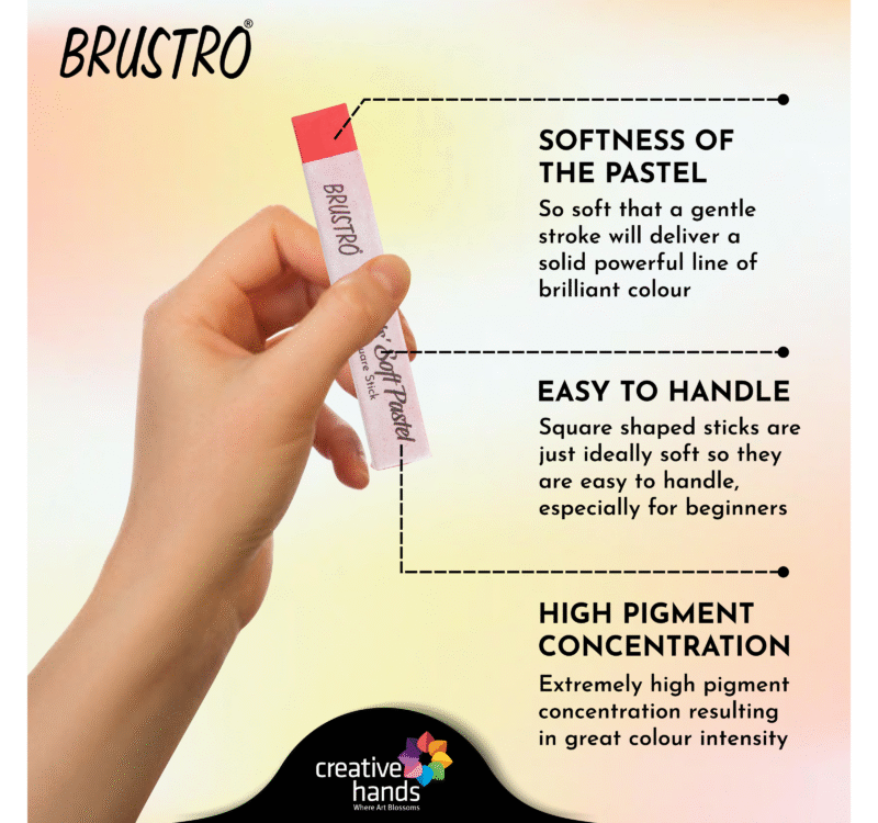 Brustro Artists Soft Pastels Set of 48 with Drawing Pad A4 - Image 3