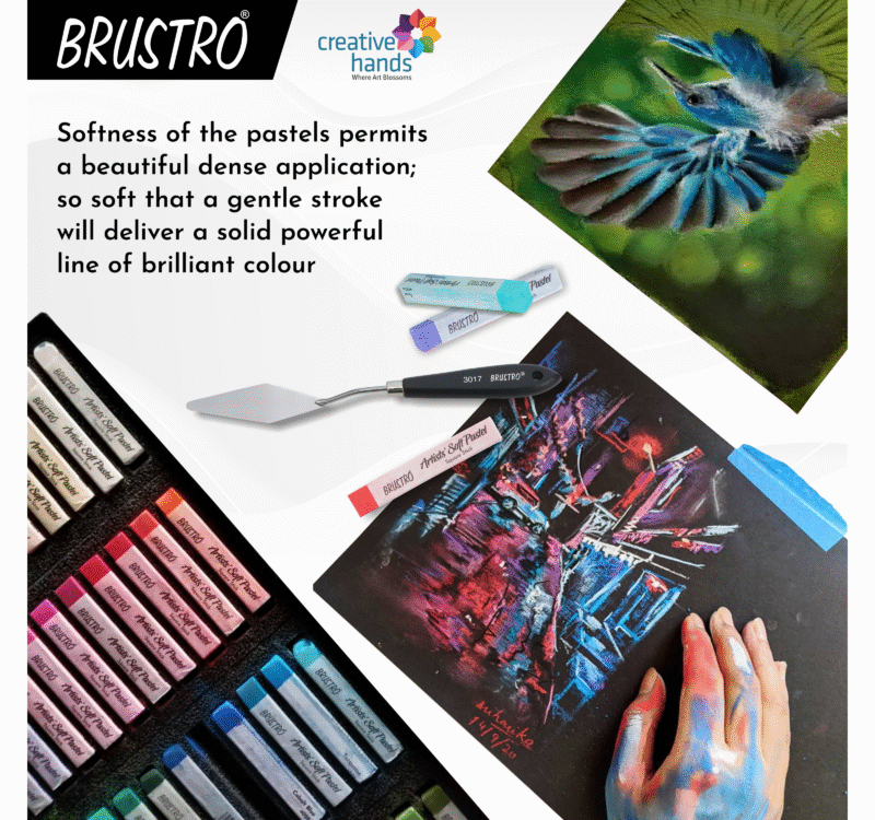 Brustro Artists Soft Pastels Set of 24 with Drawing Paper - Image 2
