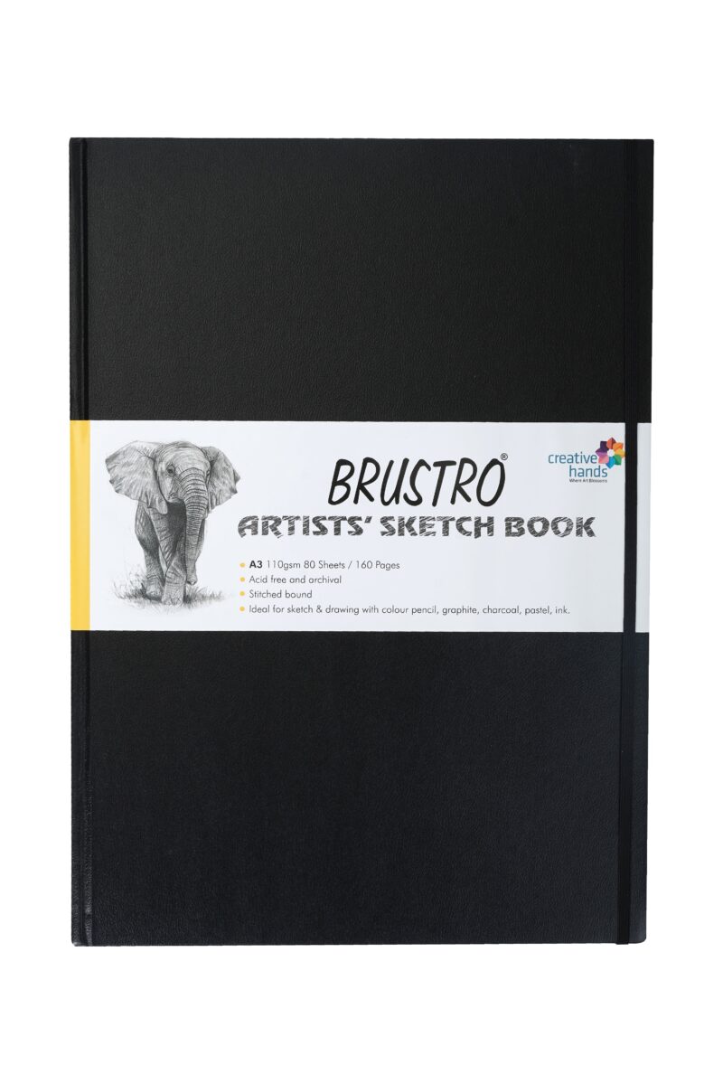 Brustro Artists Stitched Bound Sketch Book, A3 Size, 160 Pages, 110 GSM - Image 4