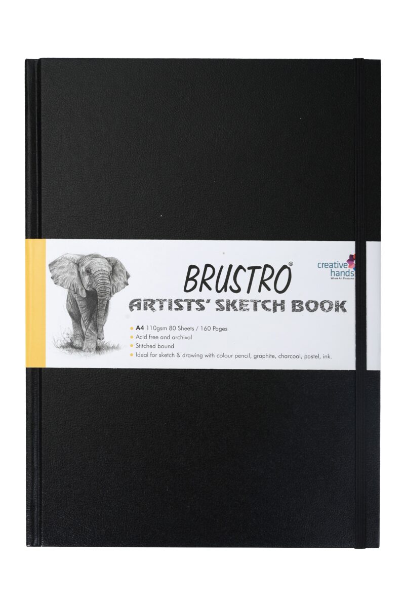 Brustro Artists Stitched Bound Sketch Book, A4 Size, 160 Pages, 110 GSM (Acid Free) - Image 4