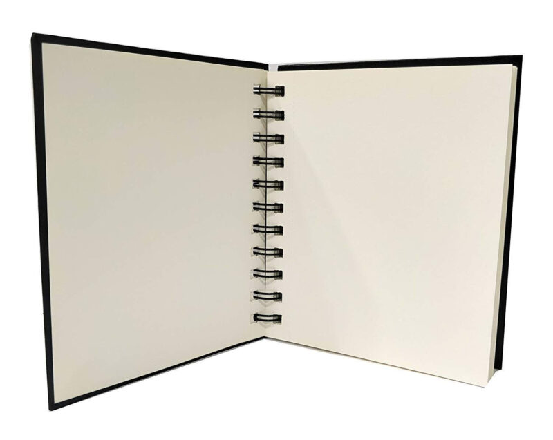 BRUSTRO Artists Wiro Bound Sketch Book | Spiral | A5 Size | 120 Pages, 160 GSM | Ideal for Students and Adults, School, Office, Drawing, Sketching, Mandala, Shading Art | Medium Surface, Natural Grain - Image 2