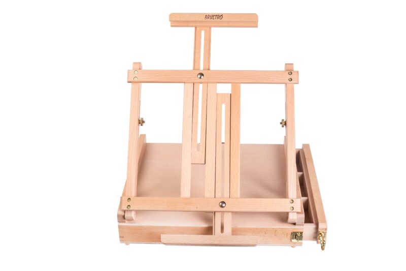Brustro Artists' Portable Tabletop Wood Sketchbox Easel With Wooden Drawer . - Image 3